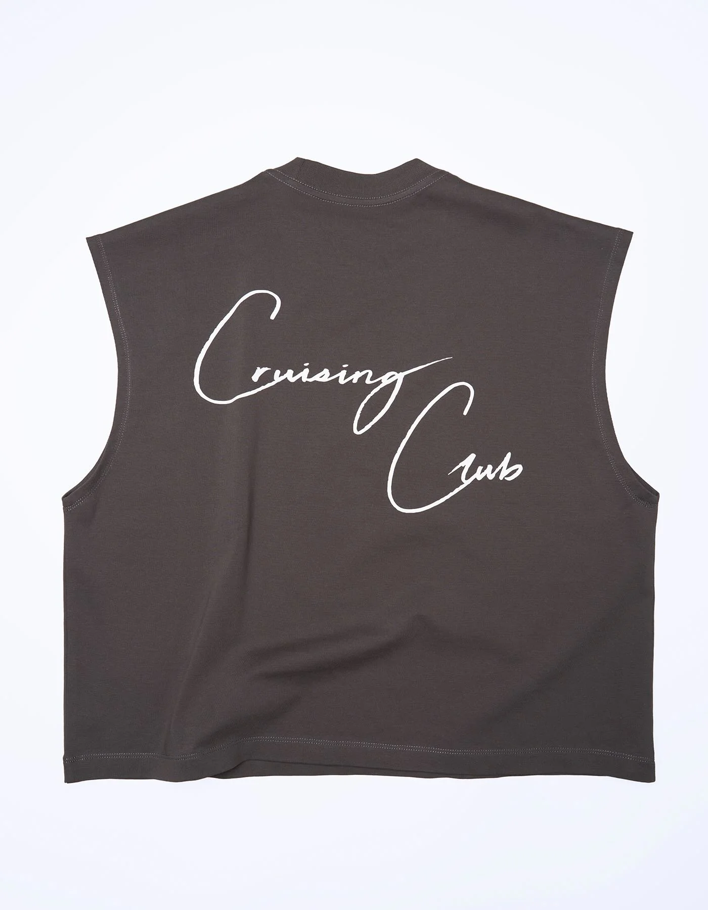 Cruising Club Crop Muscle Tank - Washed Black - Image 8