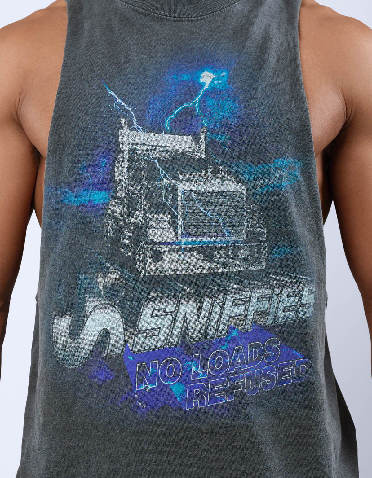 No Loads Refused Cut Off Trucker Tank - Black - Image 3