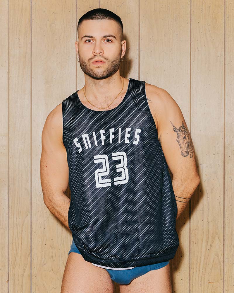 Reversible Mesh Jersey - Black/White - Image 3