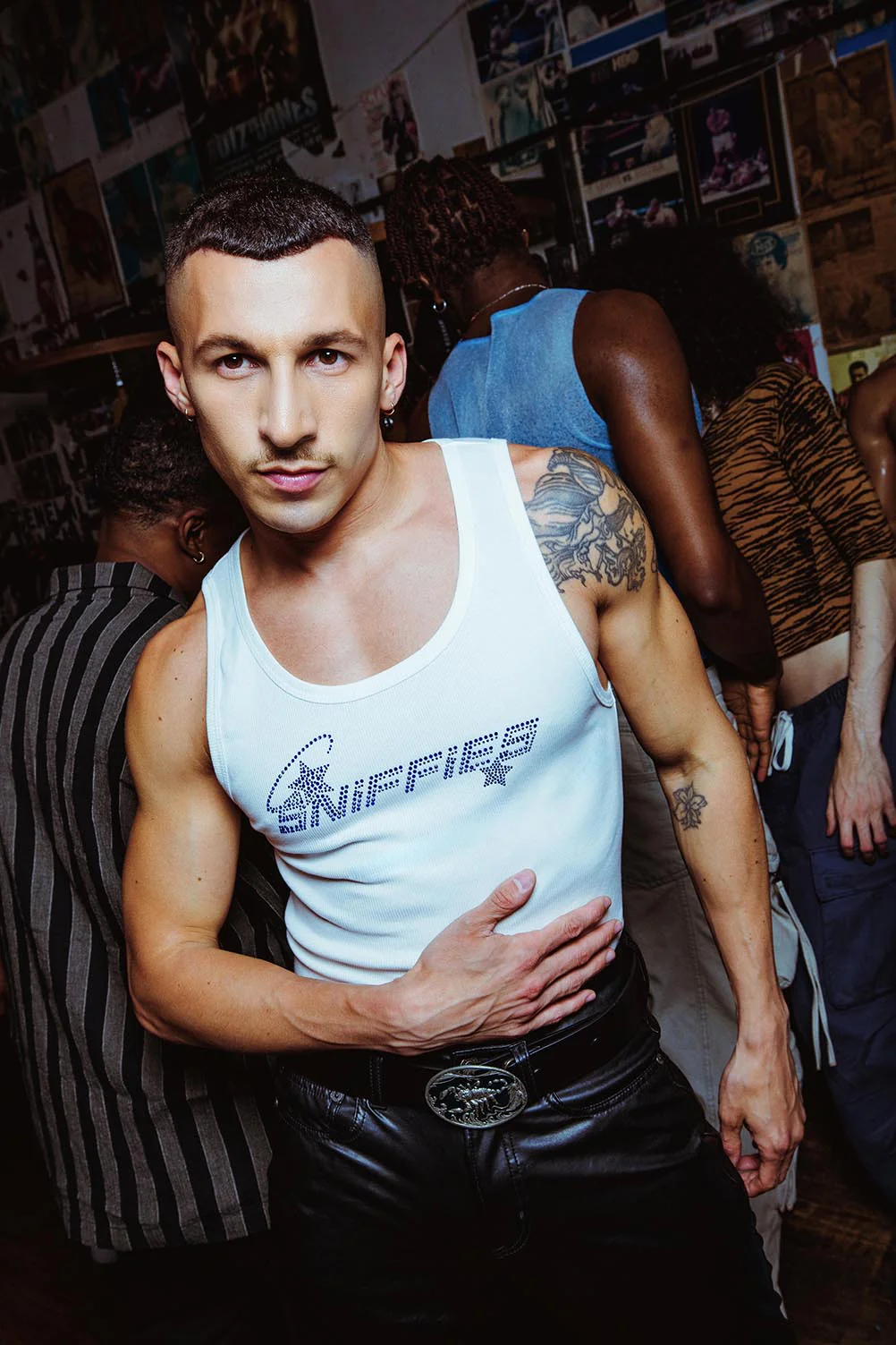 Rhinestone Cropped Ribbed Tank - Image 4