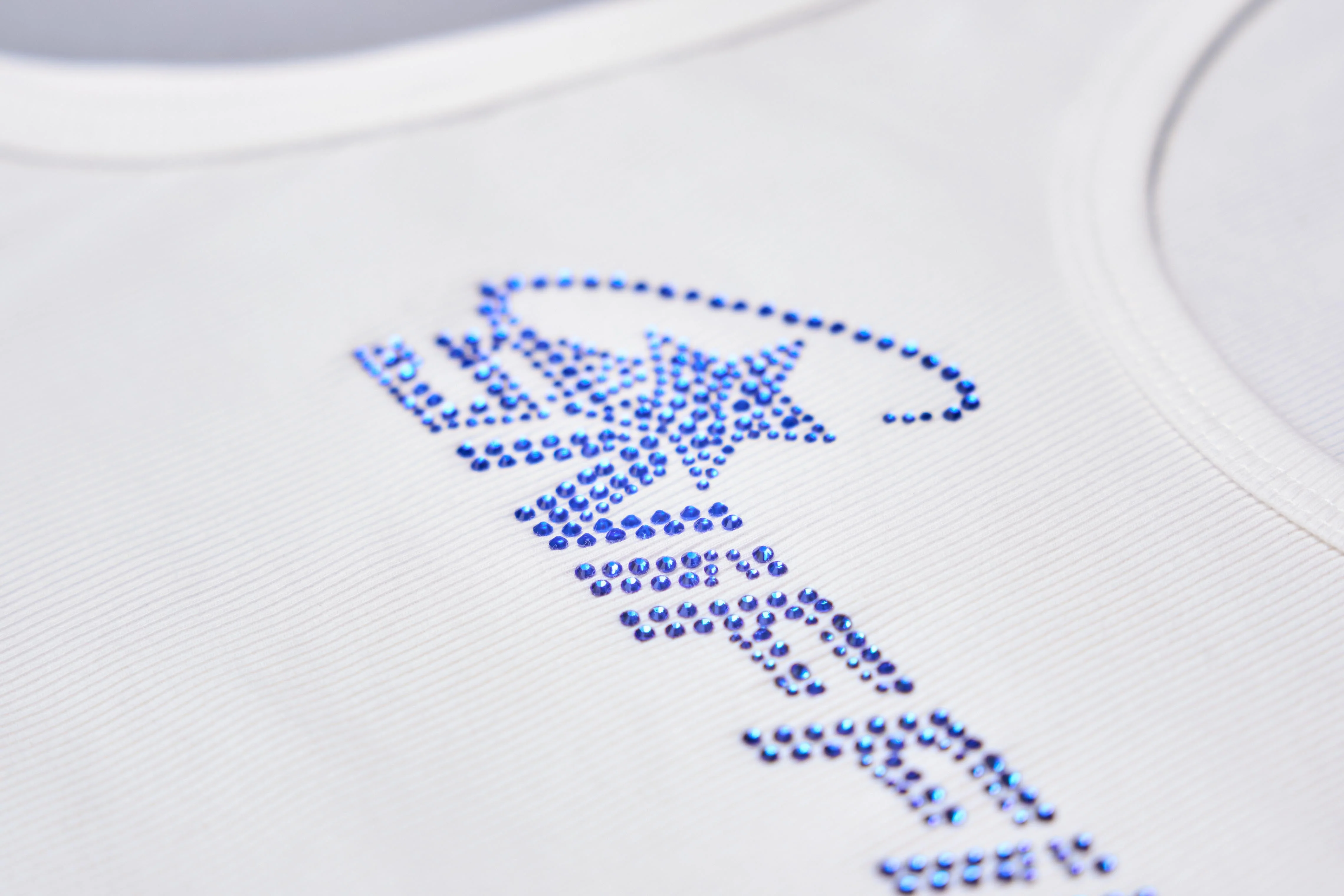 Rhinestone Cropped Ribbed Tank - Image 7