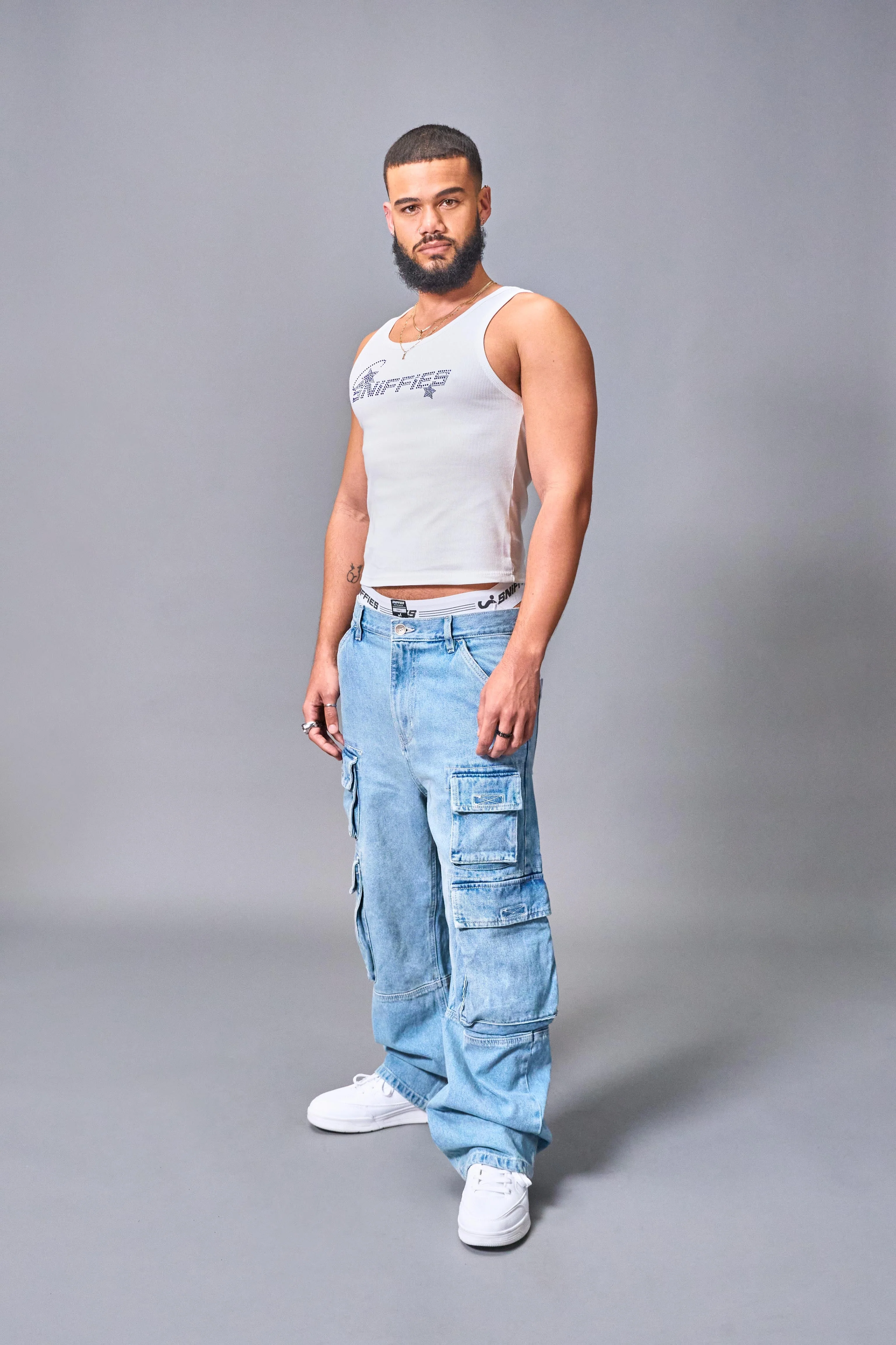 Rhinestone Cropped Ribbed Tank - Image 8
