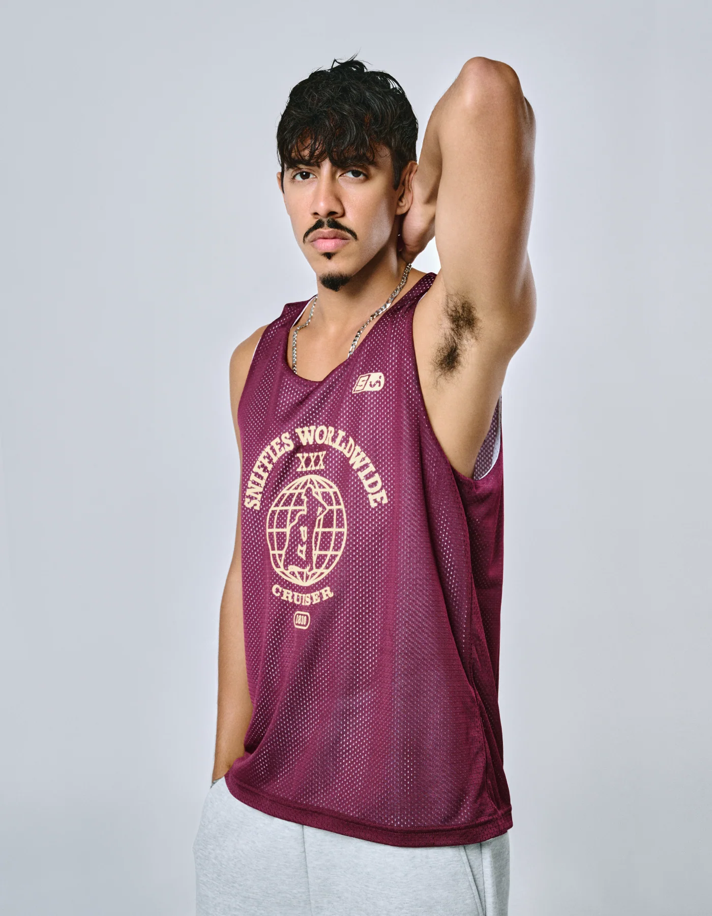 Worldwide Cruiser Reversible Mesh Jersey - Burgundy/White - Image 3