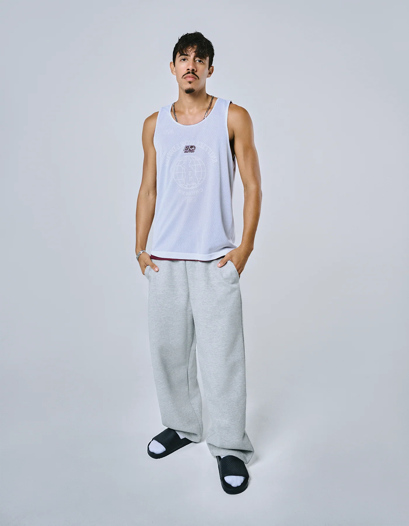 Worldwide Cruiser Reversible Mesh Jersey - Burgundy/White - Image 4