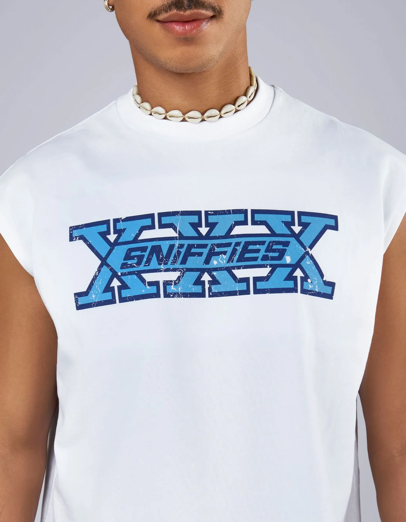 XXX Crop Muscle Tank - White - Image 4